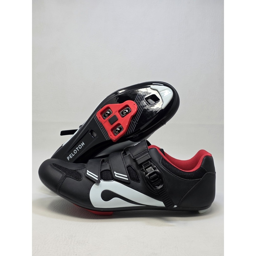 Peloton Bike Lock in Cycling Shoes Mens Size EU 47 US 13 Black/Red Pre-owned